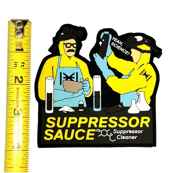 HUXWRX “Suppressor Sauce” Large PVC Patch 4" x 3.5" Shot Show 2025 - Picture 3 of 3